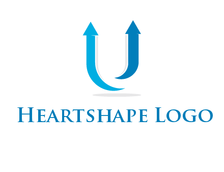 upward arrows in U shape logo