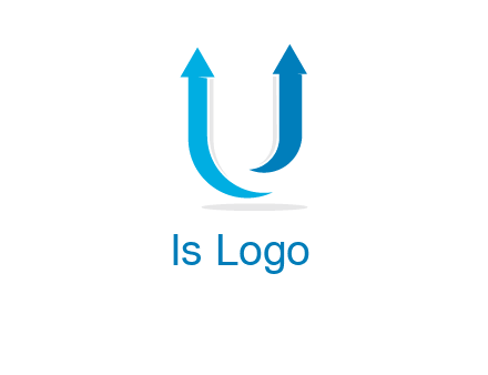 upward arrows in U shape logo