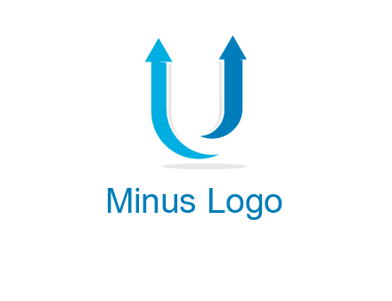 upward arrows in U shape logo