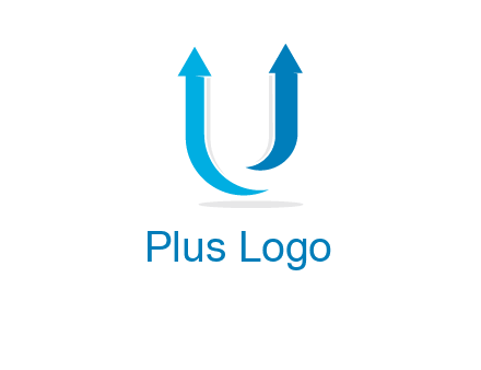 upward arrows in U shape logo
