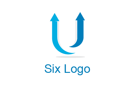 upward arrows in U shape logo