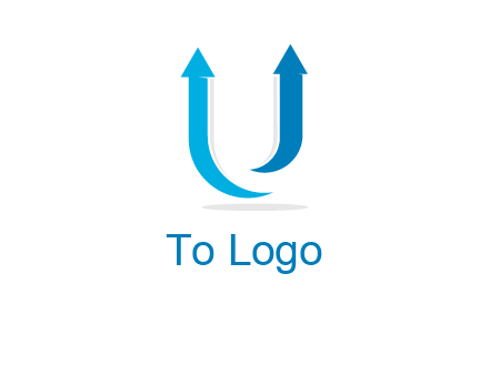 upward arrows in U shape logo