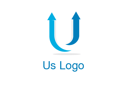 upward arrows in U shape logo