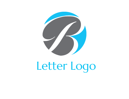 letter B script in a circle logo