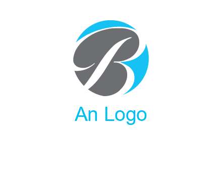 letter B script in a circle logo