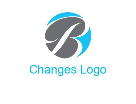 letter B script in a circle logo