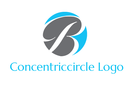 letter B script in a circle logo
