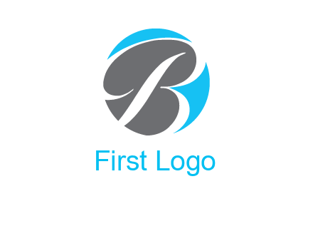 letter B script in a circle logo