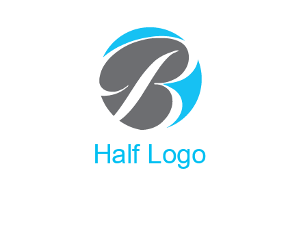 letter B script in a circle logo