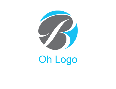 letter B script in a circle logo