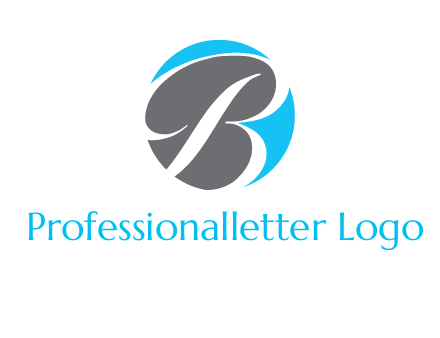 letter B script in a circle logo