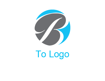 letter B script in a circle logo