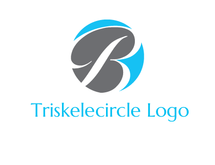 letter B script in a circle logo