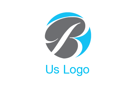 letter B script in a circle logo
