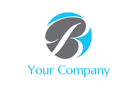 letter B script in a circle logo