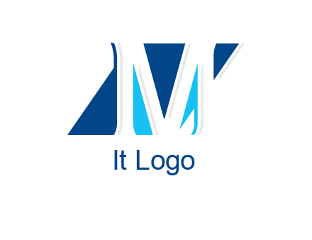 rhombus and letter M logo