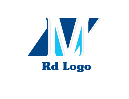 rhombus and letter M logo