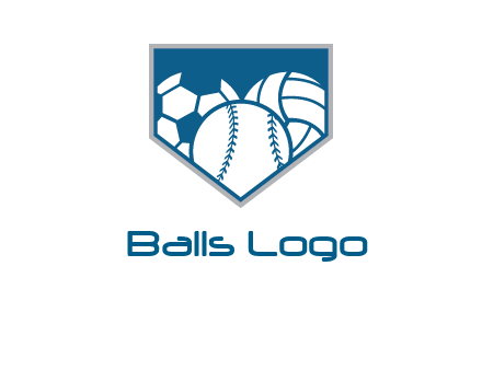 balls inside shield logo