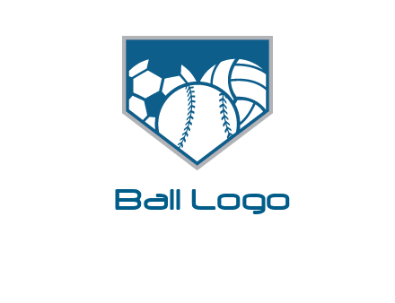 balls inside shield logo