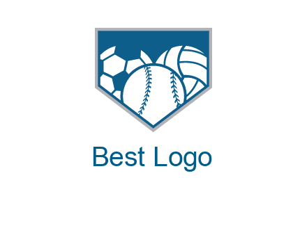 balls inside shield logo