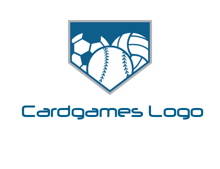 balls inside shield logo
