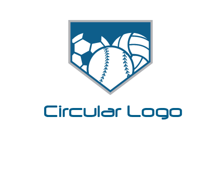 balls inside shield logo