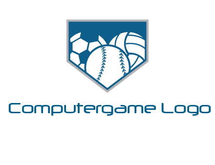 balls inside shield logo