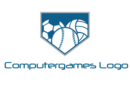 balls inside shield logo