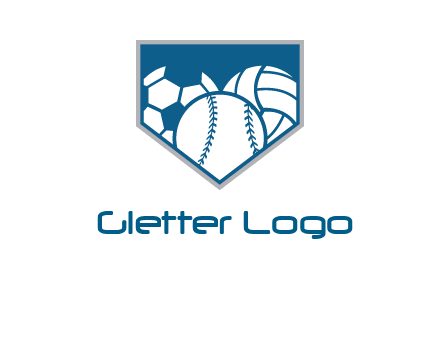 balls inside shield logo