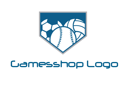 balls inside shield logo