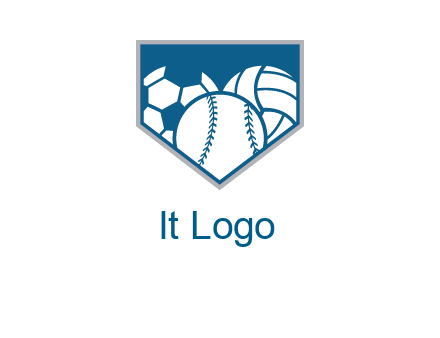 balls inside shield logo