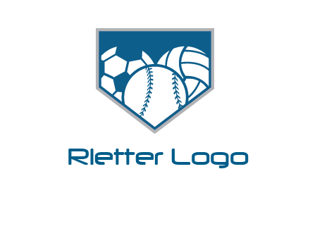 balls inside shield logo