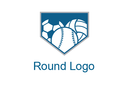 balls inside shield logo