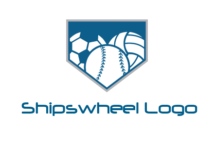 balls inside shield logo