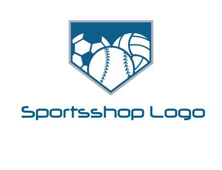 balls inside shield logo