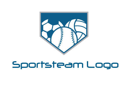 balls inside shield logo