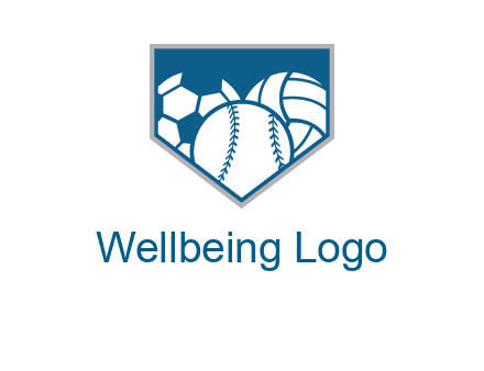 balls inside shield logo