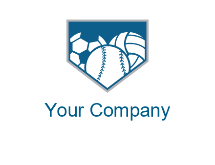 balls inside shield logo