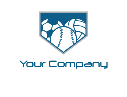 balls inside shield logo
