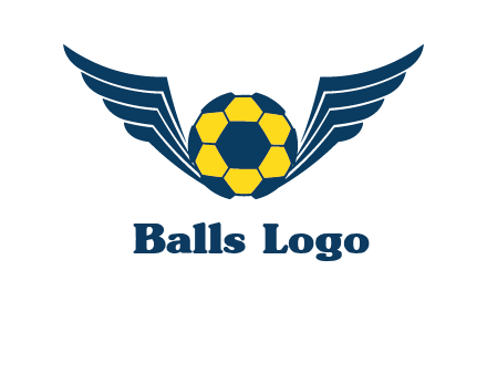 soccer ball with wings logo