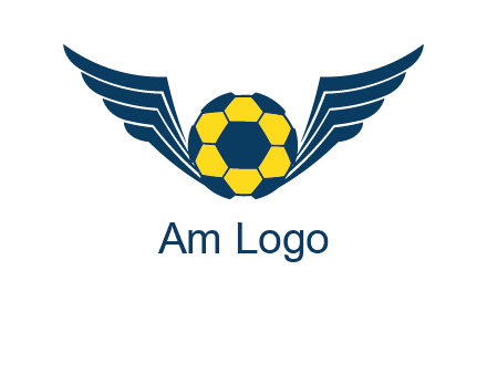 soccer ball with wings logo
