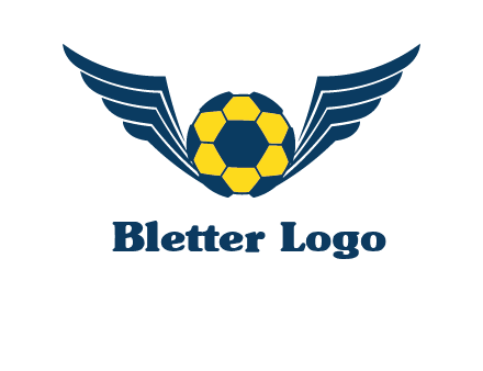 soccer ball with wings logo