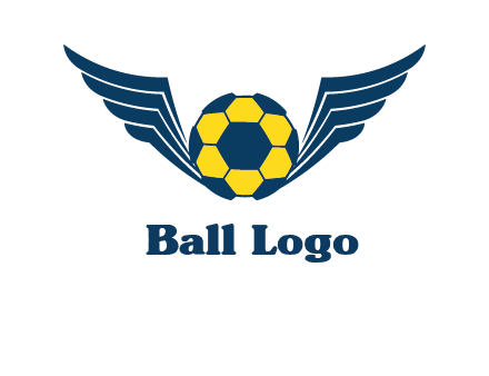 soccer ball with wings logo