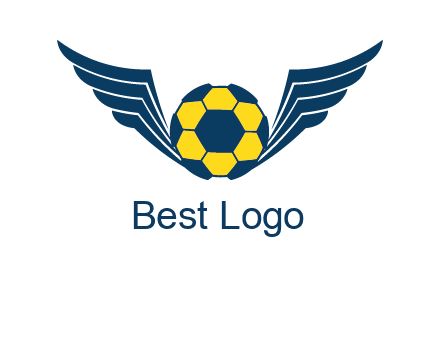 soccer ball with wings logo