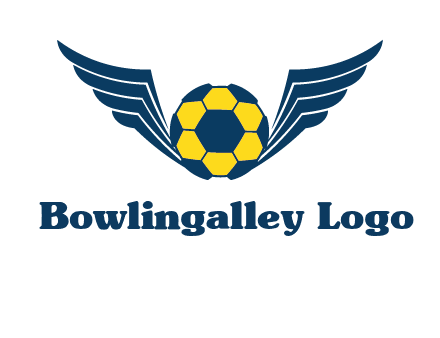 soccer ball with wings logo