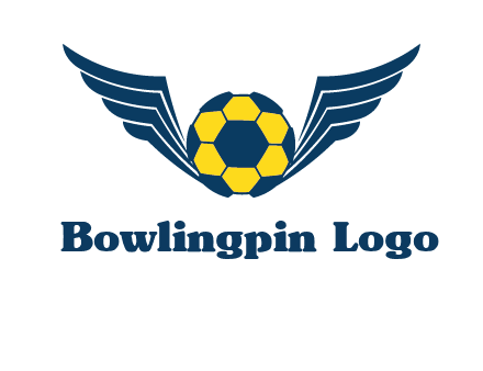 soccer ball with wings logo