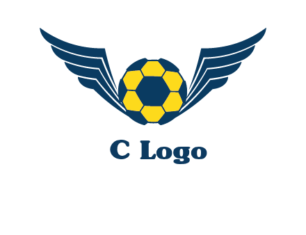 soccer ball with wings logo