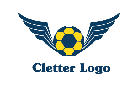 soccer ball with wings logo