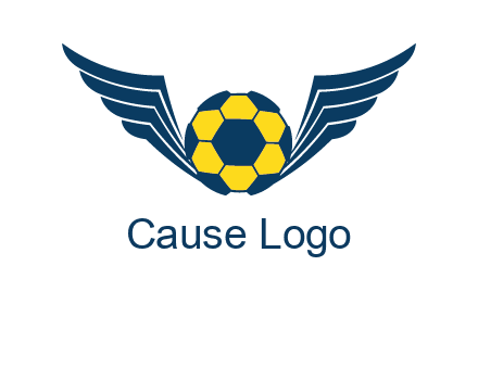 soccer ball with wings logo