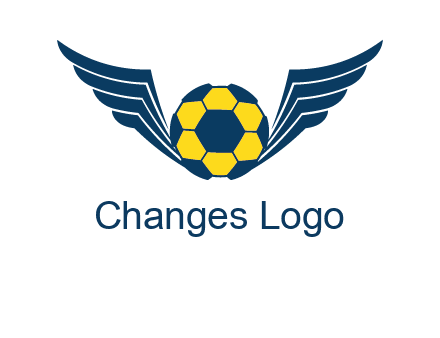 soccer ball with wings logo